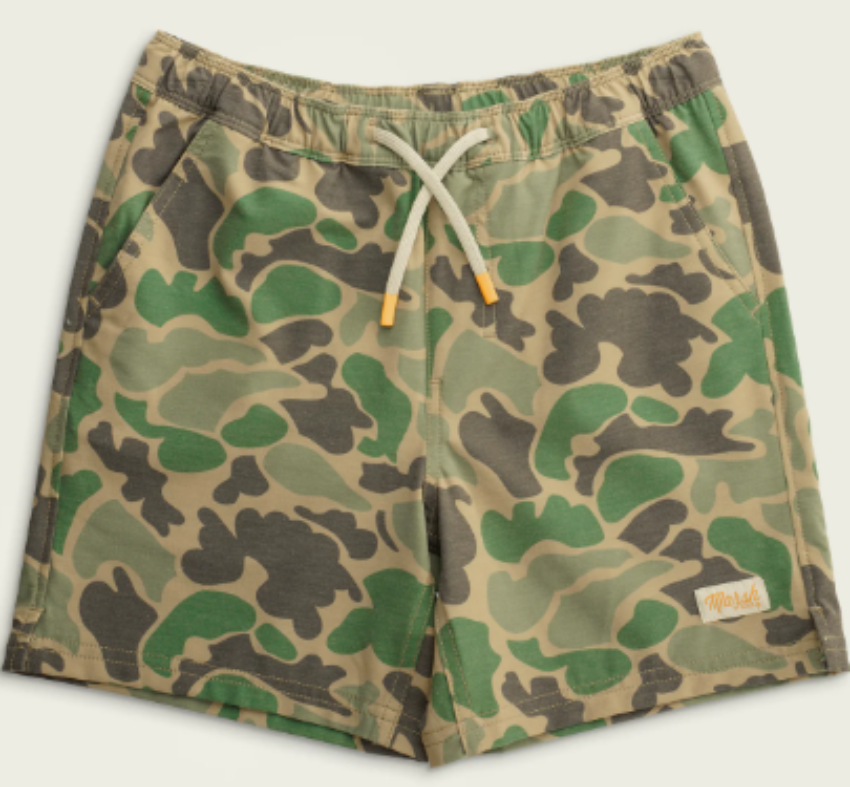 Marsh Wear Youth Fulton Volley Shorts Green Mallard Camo