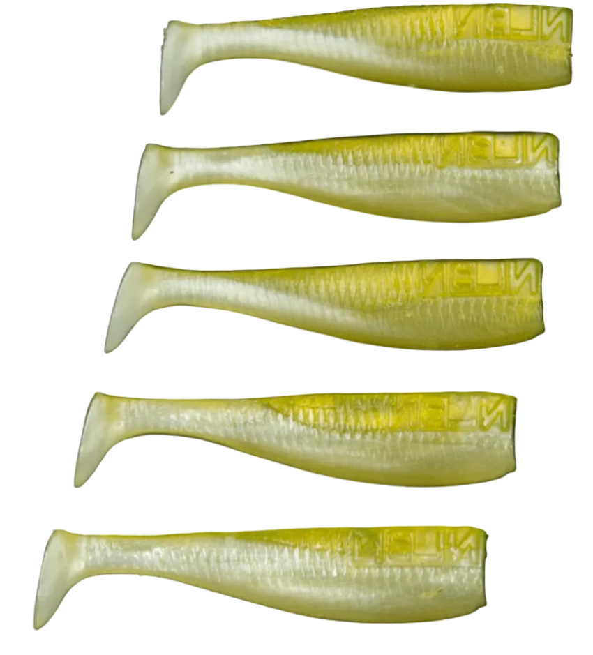 NLBN 3" 5pk Paddle Tail Green Back
