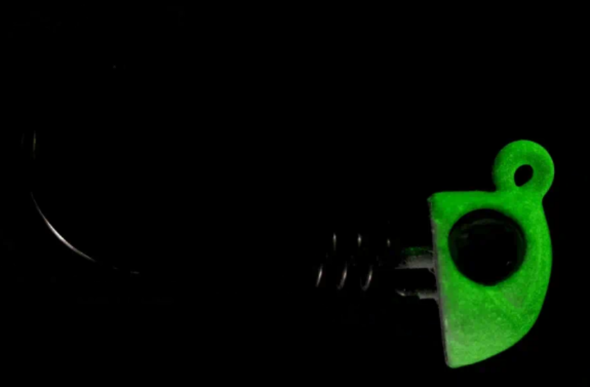NLBN 3" Hot Heads Jig Heads 1/4oz 3pk Glow