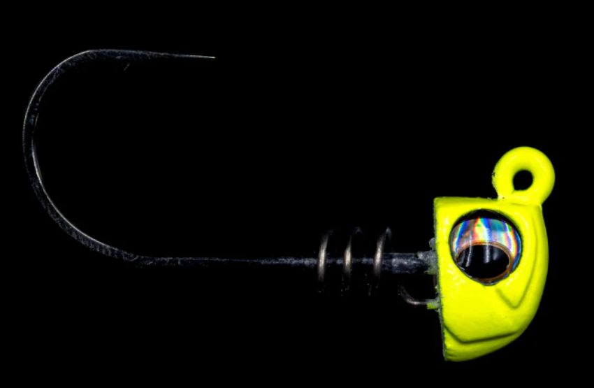 NLBN 3" Hot Heads Jig Heads 1/4oz 3pk Chartreuse Yellow