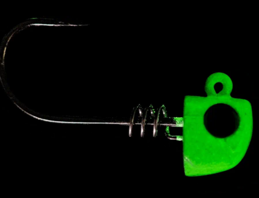 NLBN 3" Hot Heads Jig Heads 3/8oz 3pk Glow