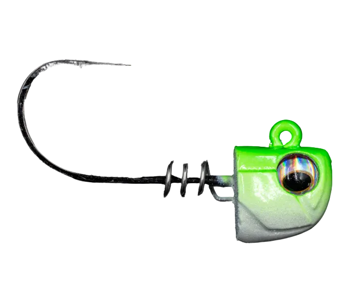 NLBN 3" Jig Heads 1/2 oz 2pk Limesider
