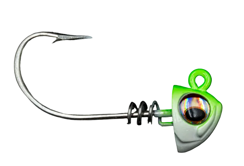 NLBN 5" Jig Heads 1oz 2pk Limesider