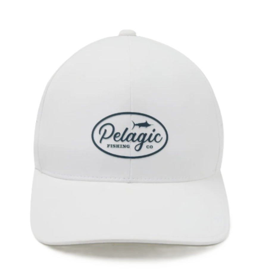 PELAGIC Alpha Flexfit Snapback Hat White