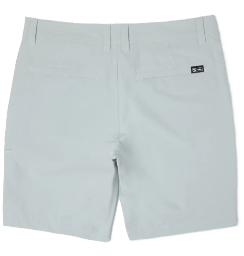 PELAGIC Mako Deep Sea Hybrid Shorts 19" Light Grey (Boats & Fish)
