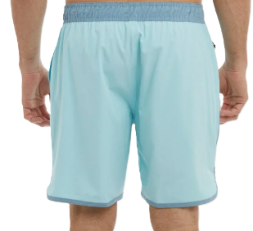 PELAGIC Men's Downswell Elastic Waist Shorts 18" Tahiti Blue