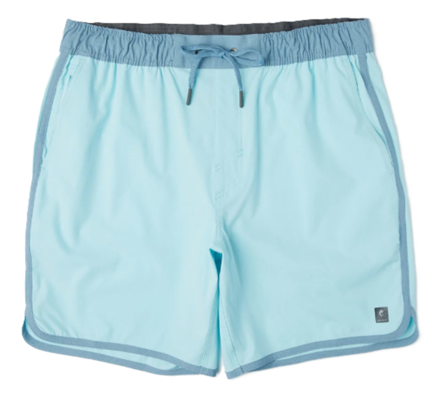 PELAGIC Men's Downswell Elastic Waist Shorts 18" Tahiti Blue