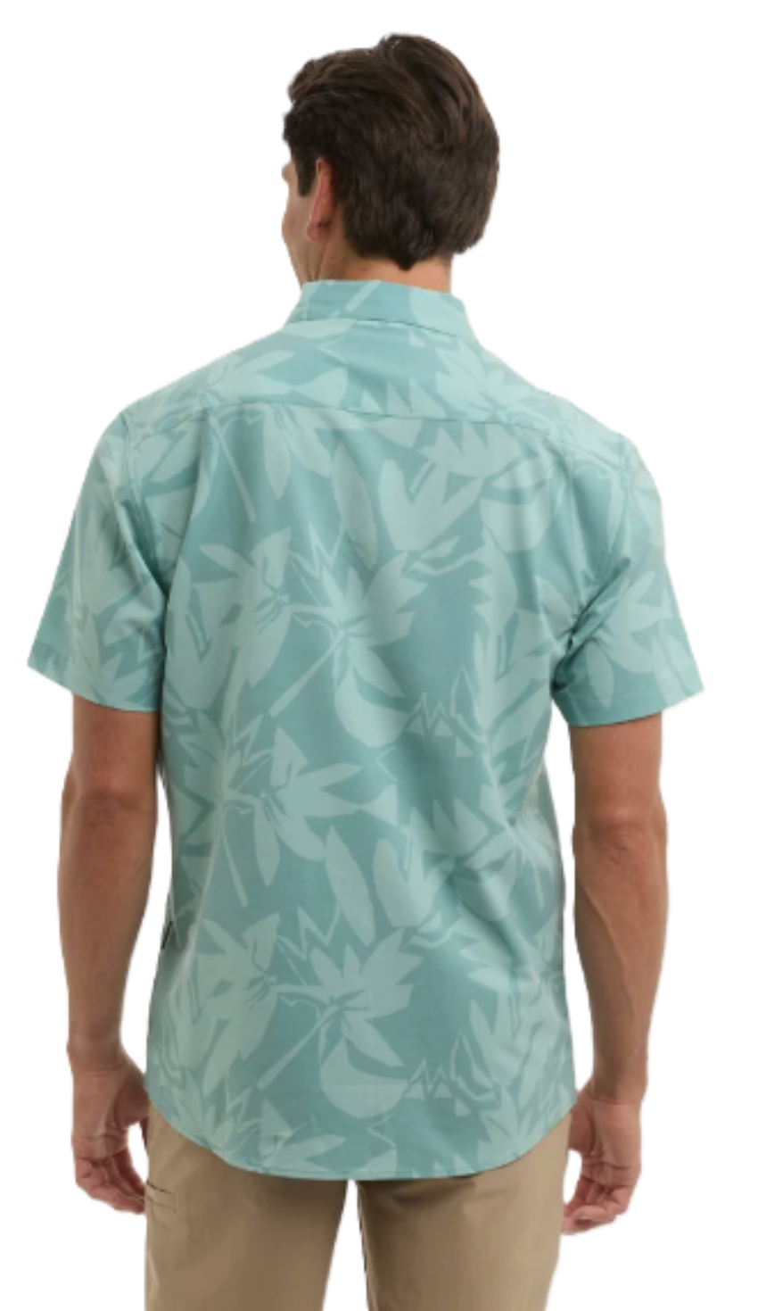 PELAGIC Men's Topshot Button Up SS Shirt Sage