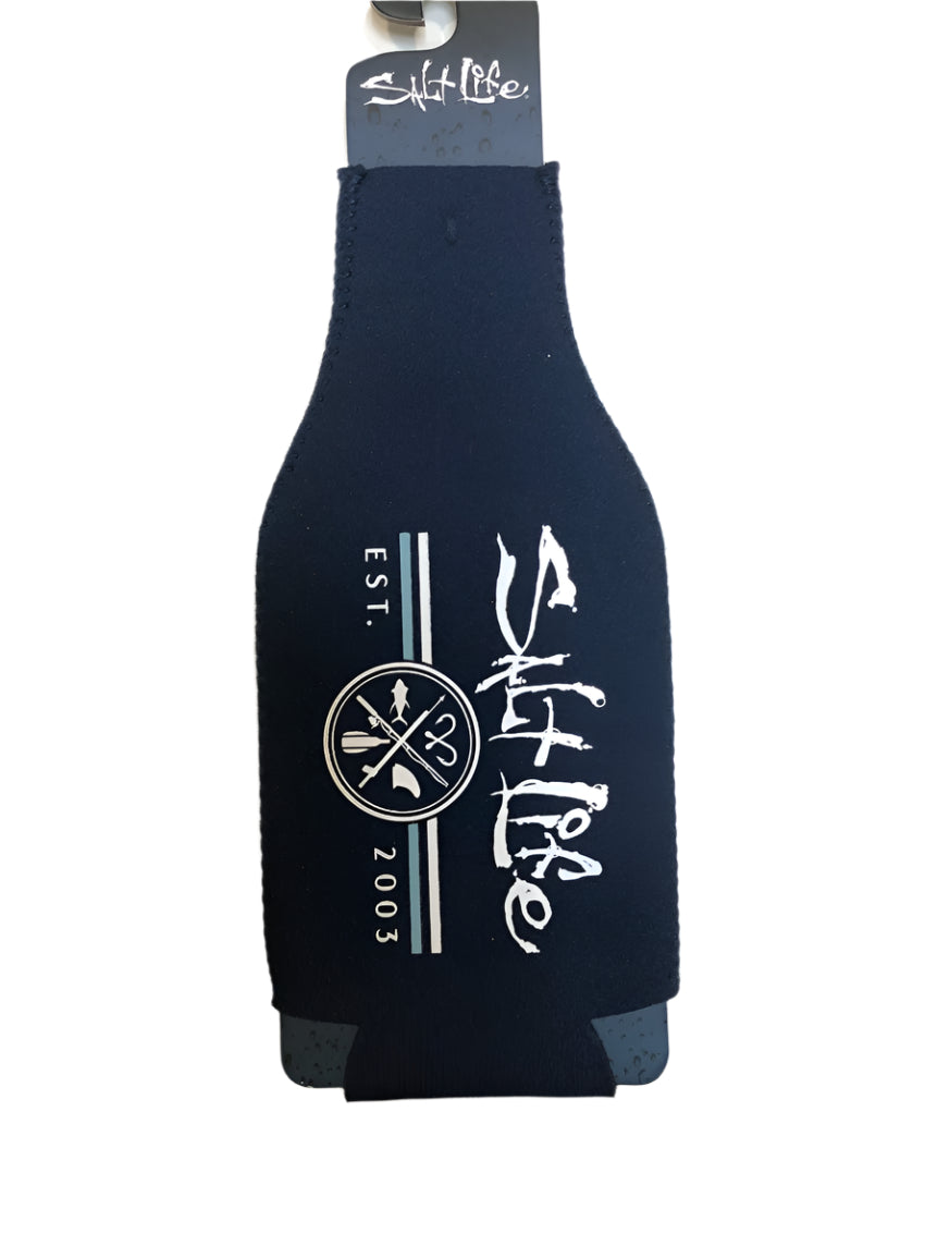 Salt Life Striated Bottle Koozie Navy