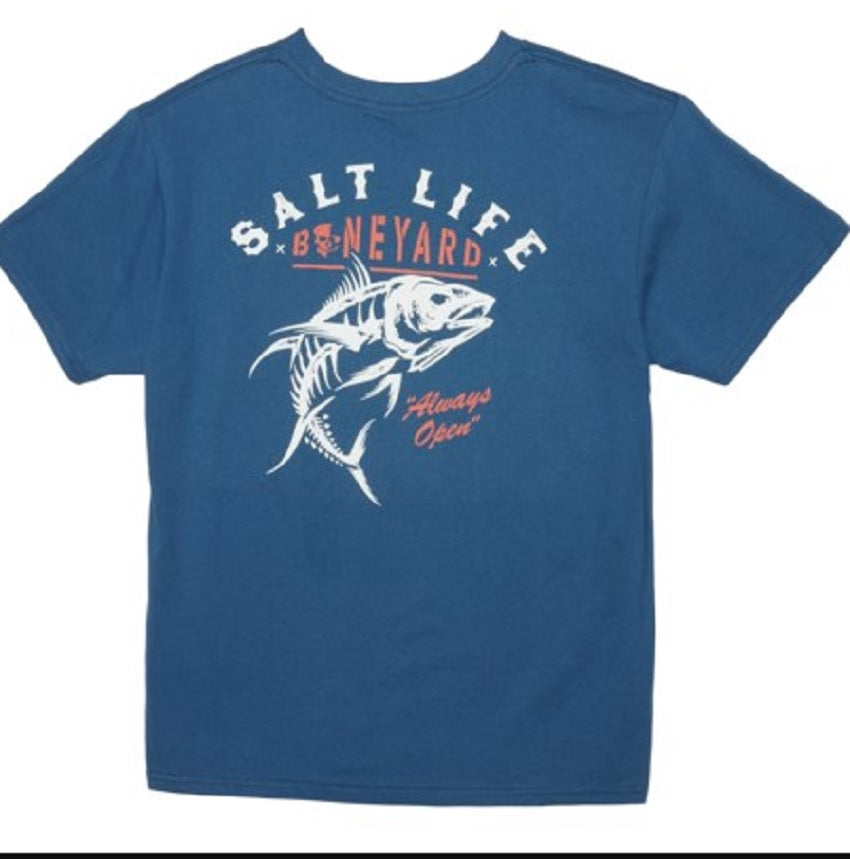 Salt Life Youth Boneyard T-Shirt Navy 