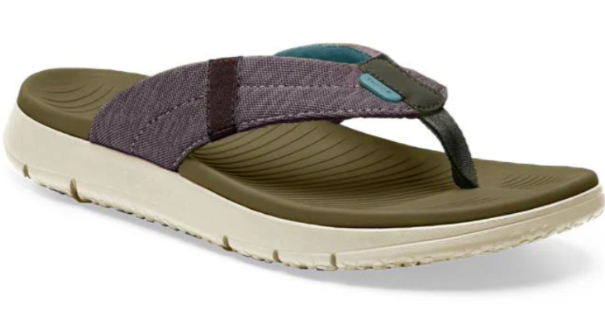 Sanuk Men's Beer Foamie 3 PT Sandal Burnt Olive