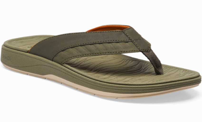 Sanuk Men's Surf Seeker Flip Flop Burnt Olive