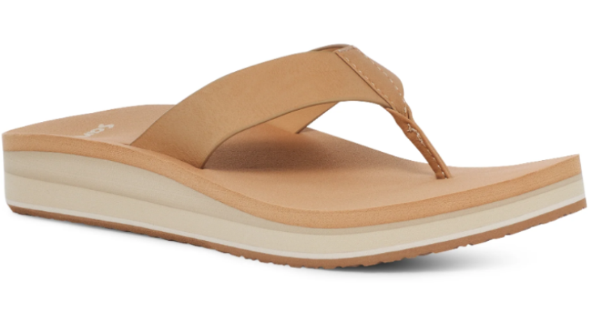 Sanuk Women's Highland ST Flip Flop Tan