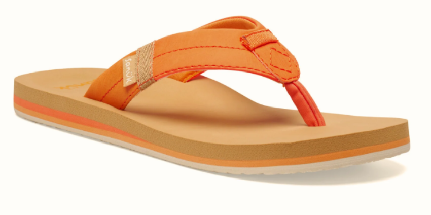 Sanuk Women's Sawyer Flip Flop Neon Coral