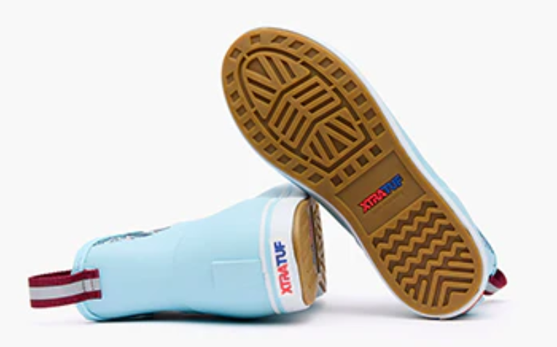 XTRATUF Women's 6" Salmon Sisters Ankle Deck Boot Light Blue/Mermaid Life