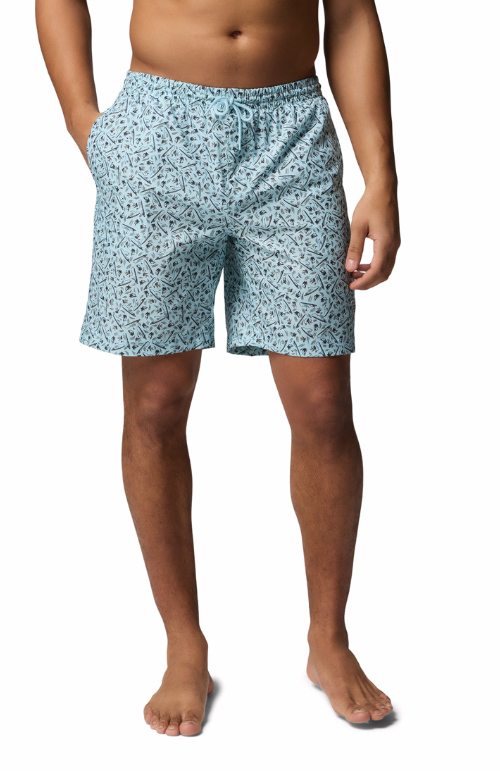 Columbia Men's PFG Rambler Printed Water Shorts Marine Light Gone Fishin