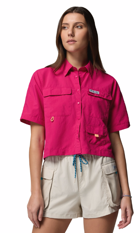 Columbia Women's PFG Open Water SS Shirt Guava Pink