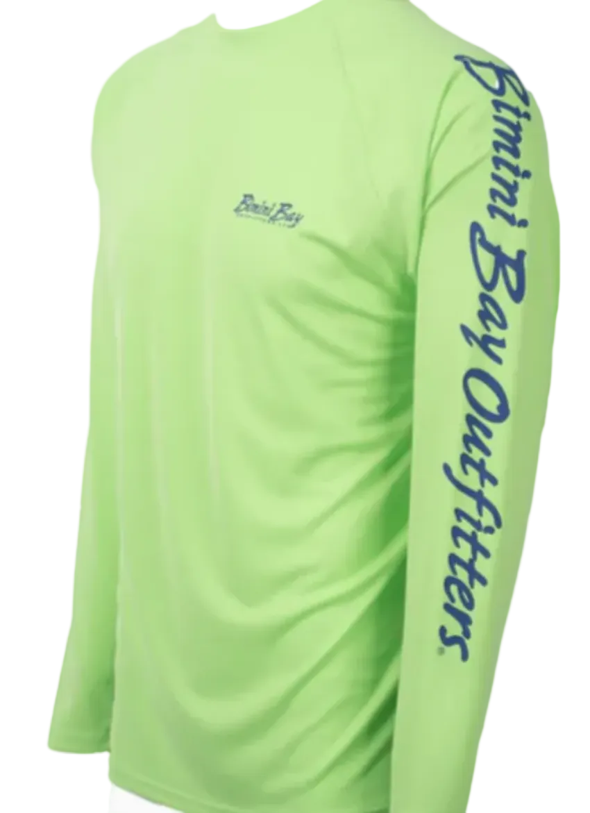 Bimini Bay Men's Hook M' Performance LS Mahi Shirt Green