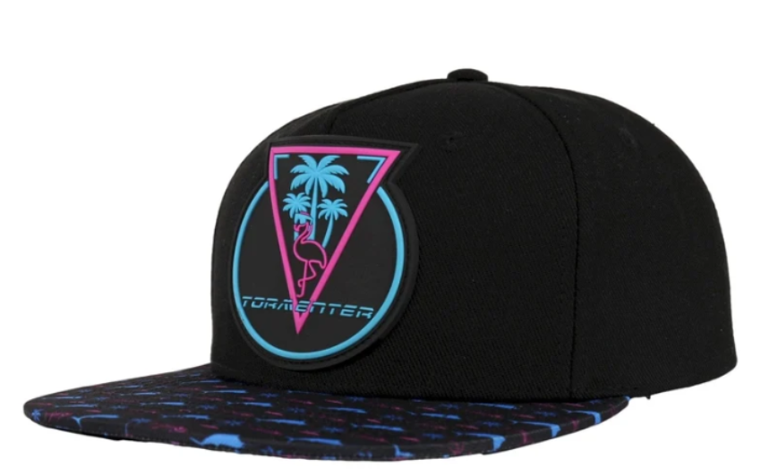 Tormenter Ocean Flat Bill Hat Tropicool Black
