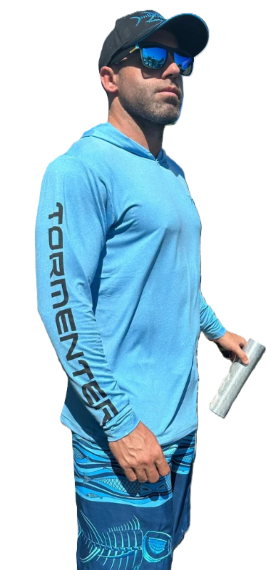 Tormenter Ocean Men's Performance LS Hoodie Heather Blue