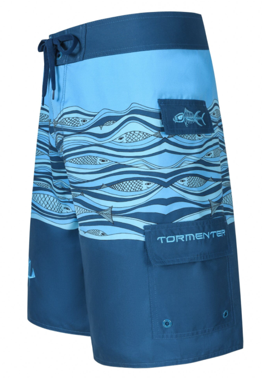 Tormenter Ocean Men's Waterman 5 Pocket Board Shorts Kalakaua Blue