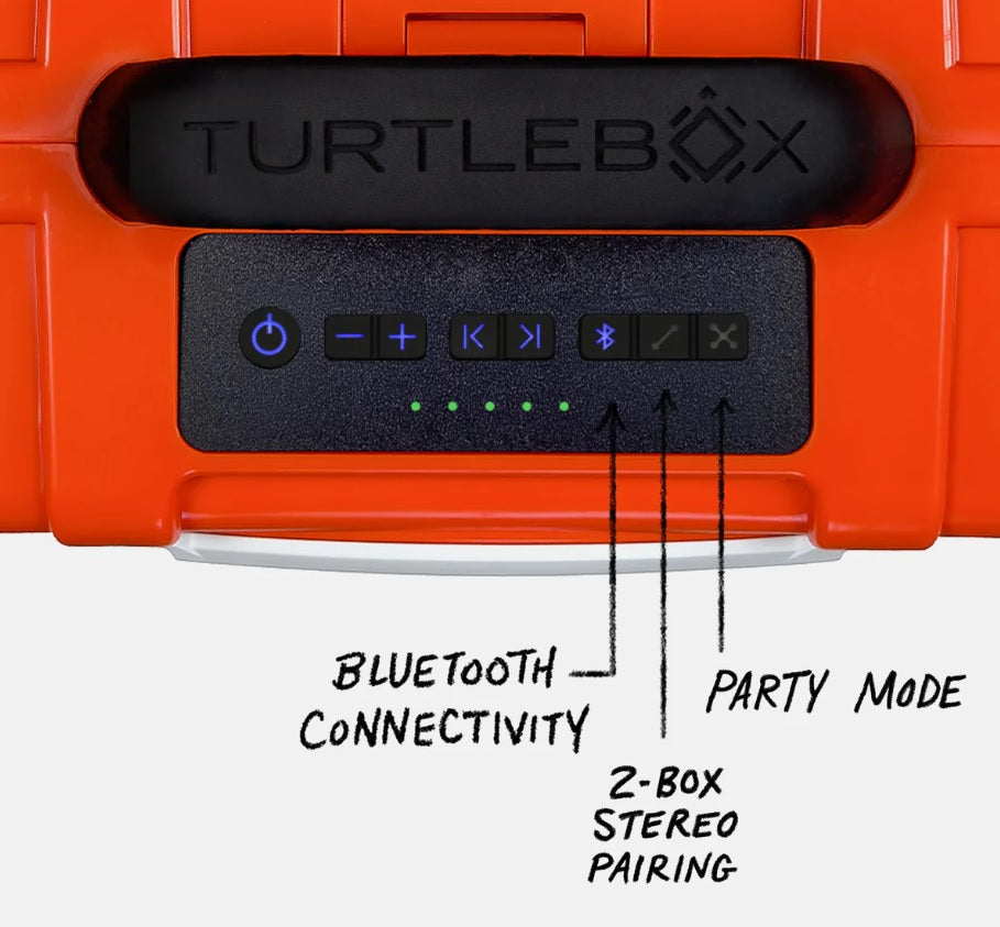 Turtlebox Waterproof Speaker GEN 3 Orange