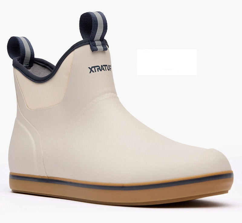 XTRATUF Men's 6" Ankle Deck Boot (Ivory Navy)
