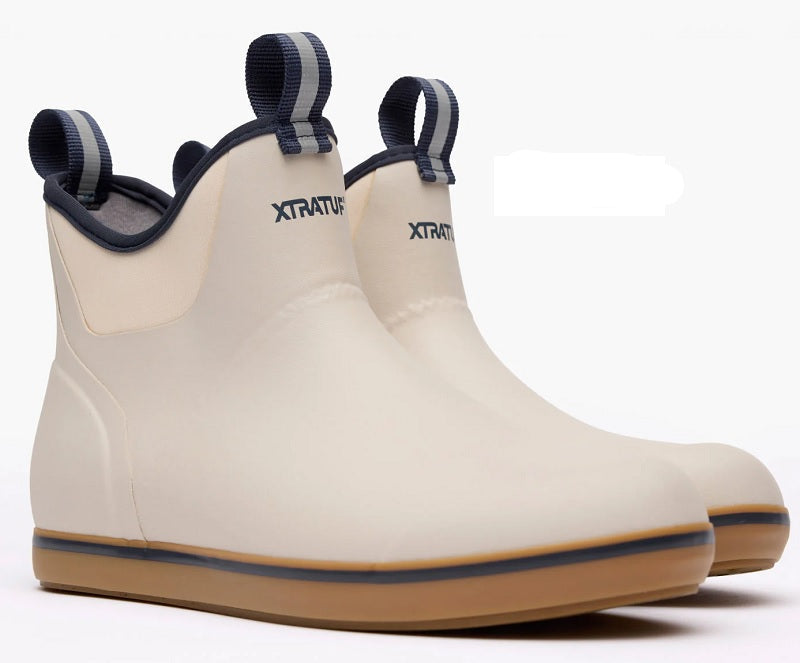 XTRATUF Men's 6" Ankle Deck Boot (Ivory Navy)