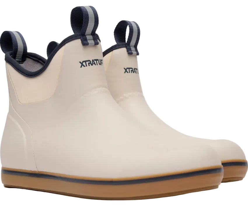 XTRATUF Men's 6" Ankle Deck Boot (Ivory Navy)
