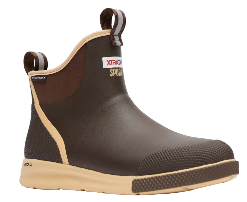 XTRATUF Men's 6" Ankle Deck Boot Sport Brown