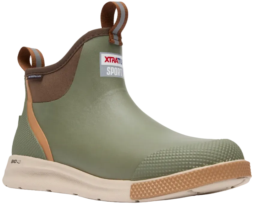 XTRATUF Men's 6" Ankle Deck Boot Sport Olive