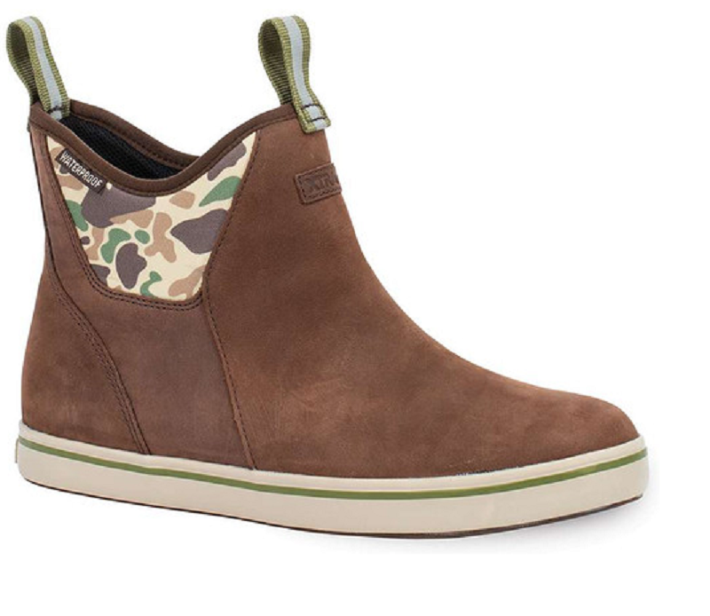 XTRATUF Men's 6" Leather Ankle Deck Boot (Duck Camo)