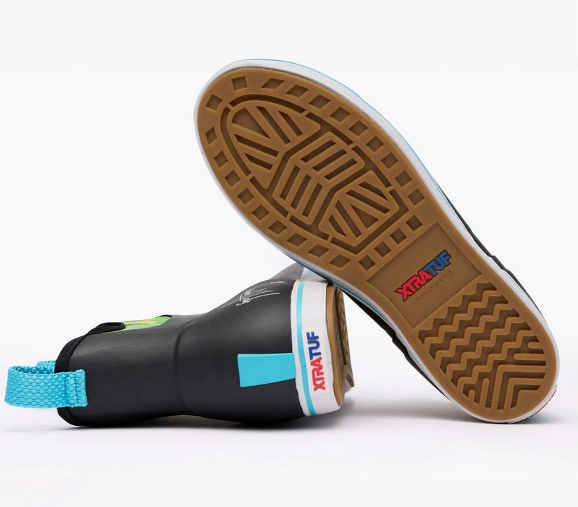 XTRATUF Men's Ankle Deck Boot Guy Harvey (Black)