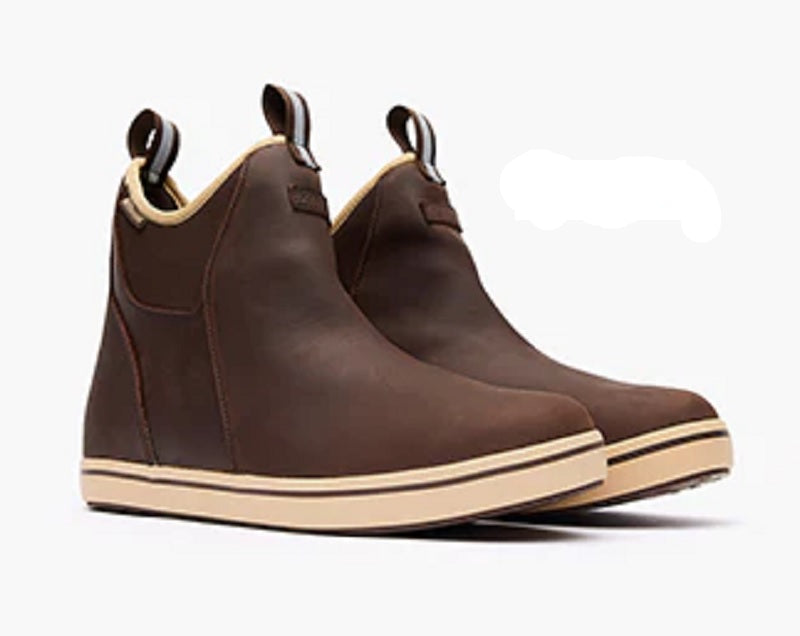 XTRATUF Men's 6" Leather Ankle Deck Boot (Brown)