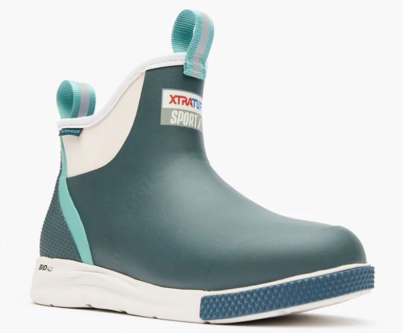 XTRATUF Women's 6" Ankle Deck Boot Sport (Stormy Blue)