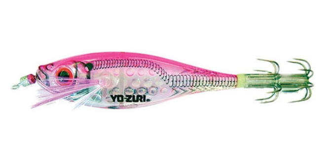 Y0-ZURI Ultra Lens Aurora Squid Jig 3 1/2" Pink