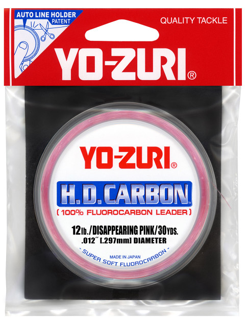YO-ZURI HD Carbon Fluorocarbon Leader 12 lb 30yd