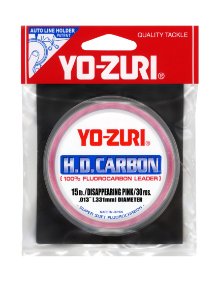 YO-ZURI HD Fluorocarbon Leader Pink 15lb 30yds