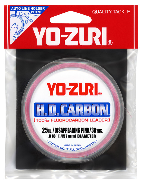 YO-ZURI HD Fluorocarbon Leader Pink 25 lb 30 yds