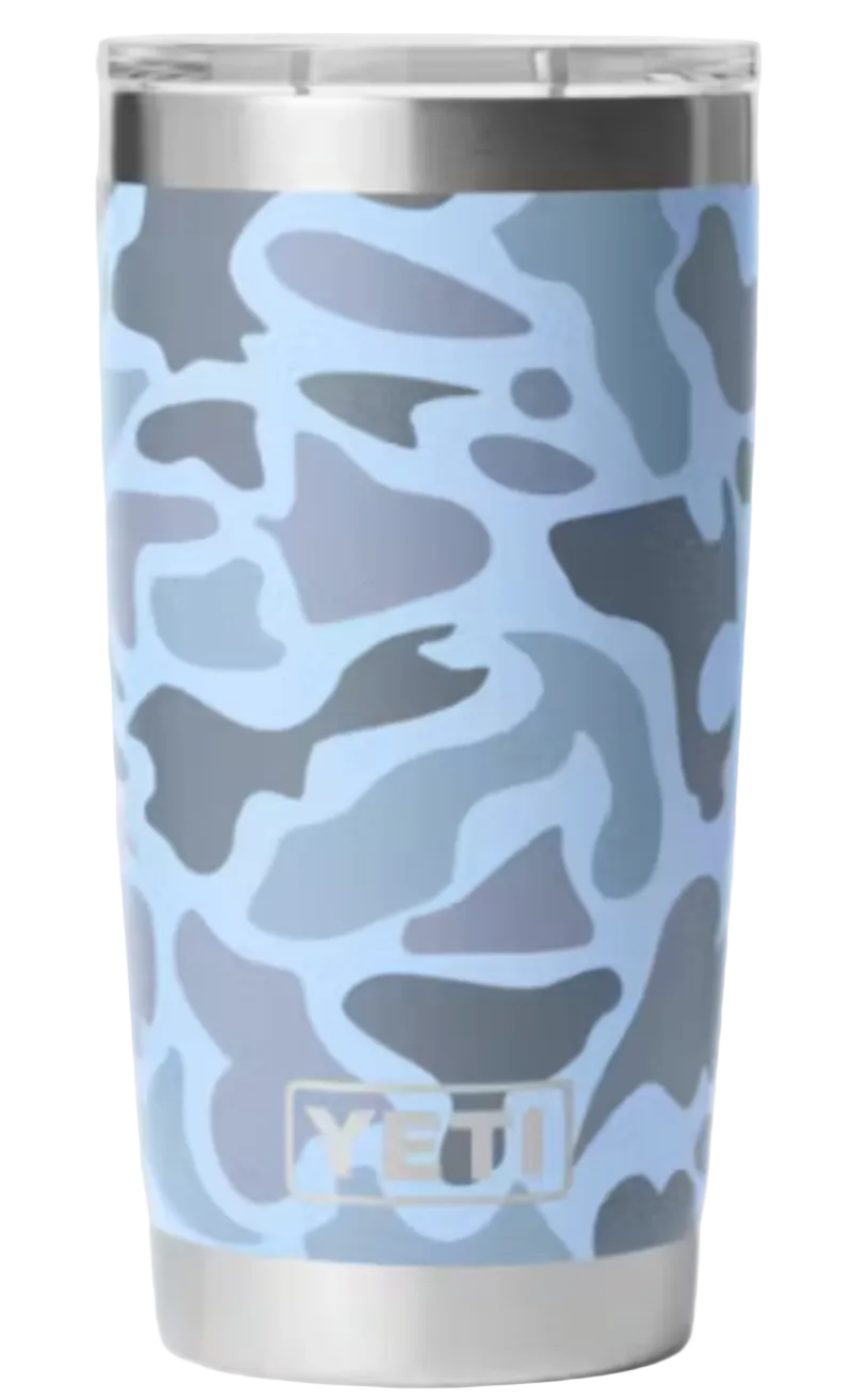 Yeti Rambler 20 oz Tumbler with MagSlider Lid Blue Camo