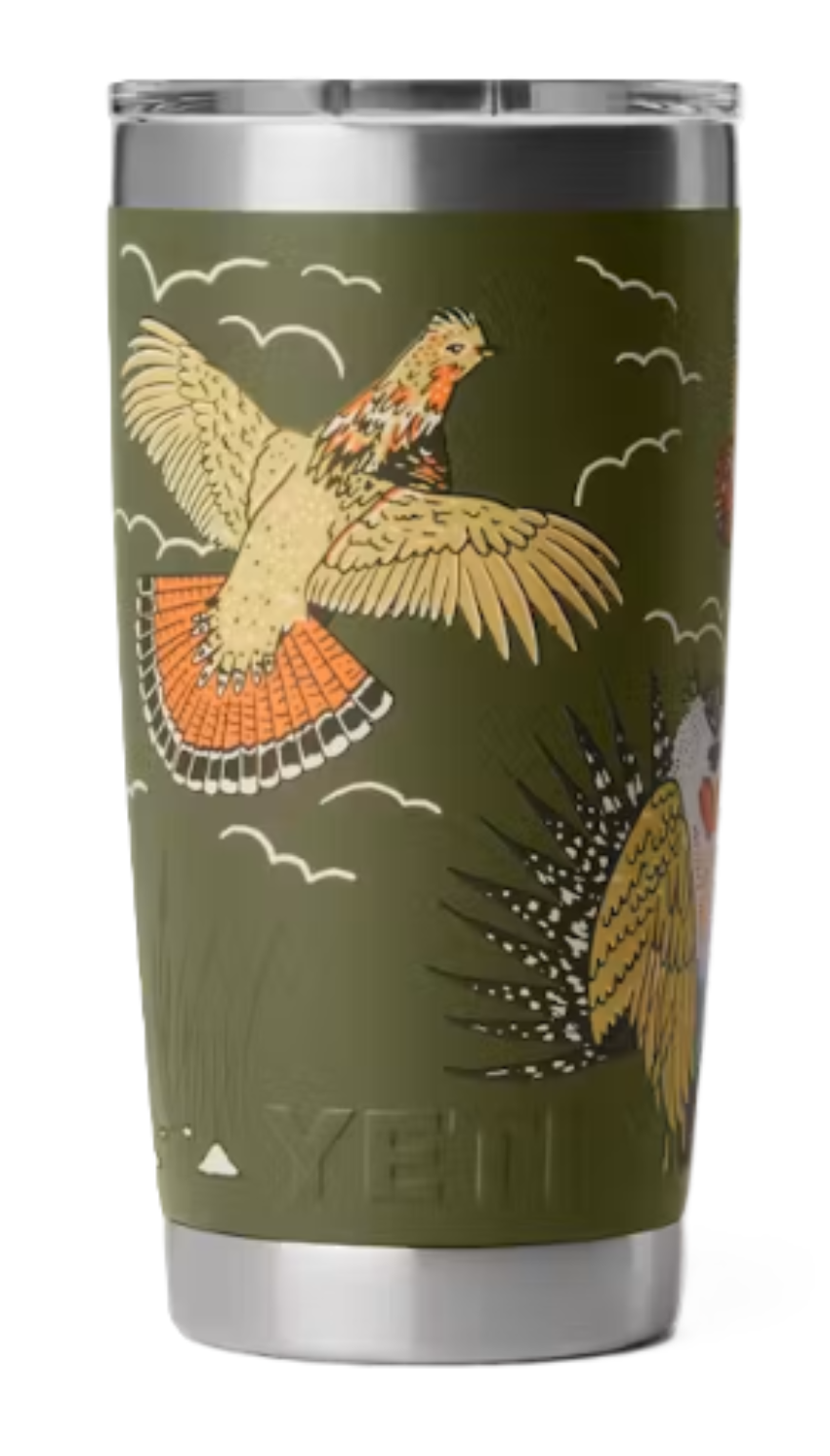 Yeti Rambler 20 oz Tumbler with Magslider Lid Upland Bird Olive