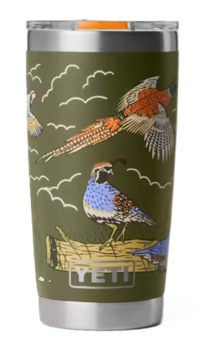 Yeti Rambler 20 oz Tumbler with Magslider Lid Upland Bird Olive