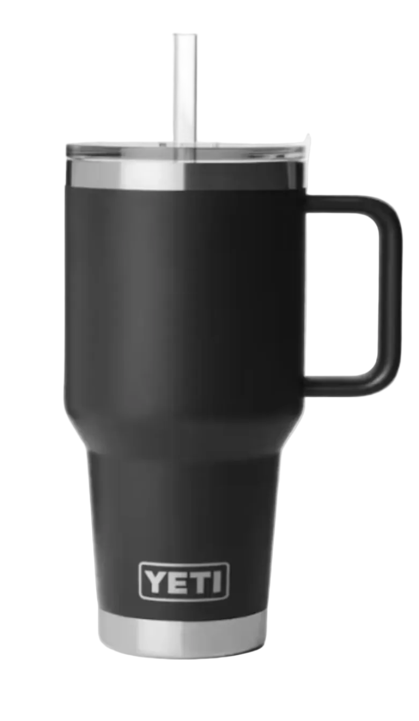 Yeti Rambler 35 oz Straw Mug with Straw Lid Black