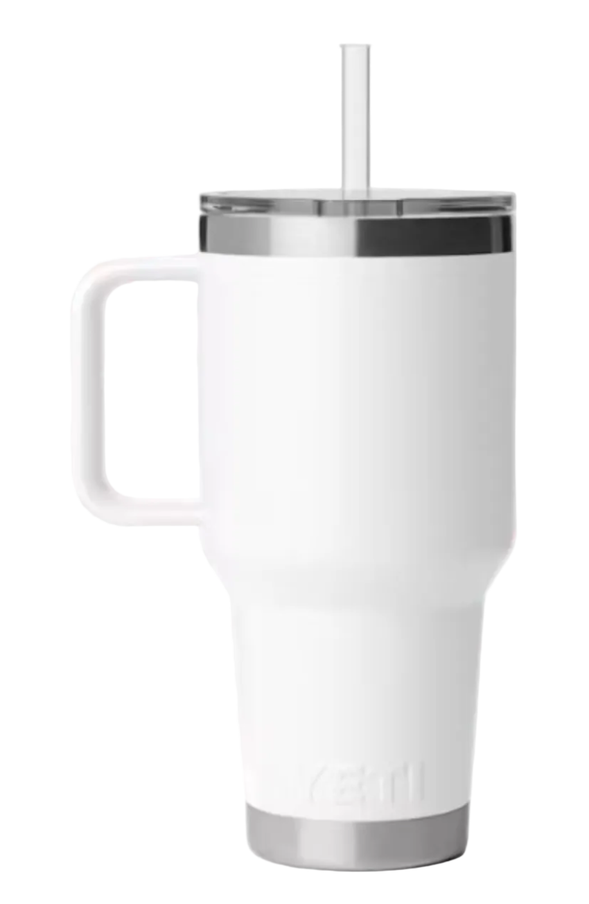Yeti Rambler 35 oz Straw Mug with Straw Lid White