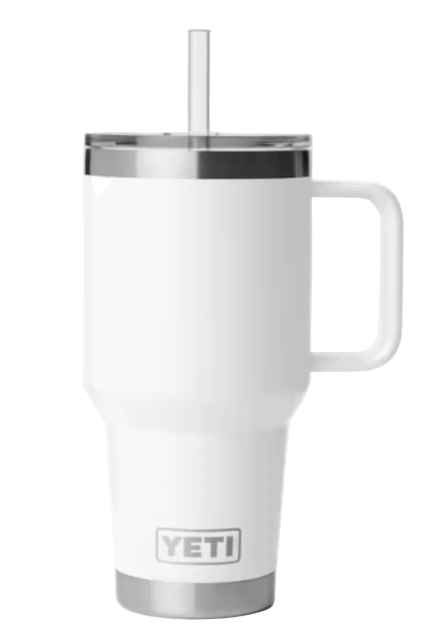 Yeti Rambler 35 oz Straw Mug with Straw Lid White