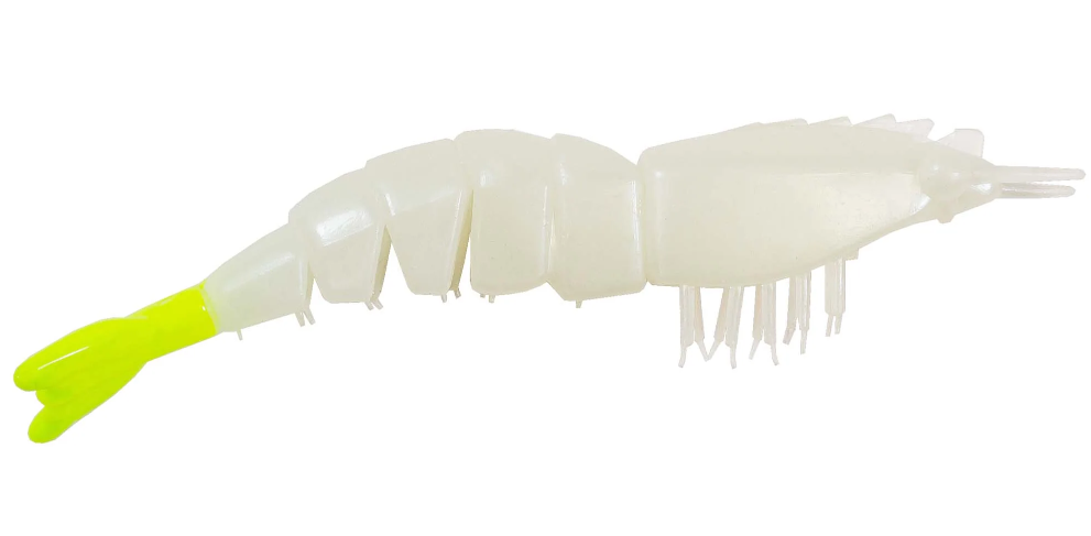 Z-Man EZ ShrimpZ 3-1/2" 4pk Glow/Chartreuse