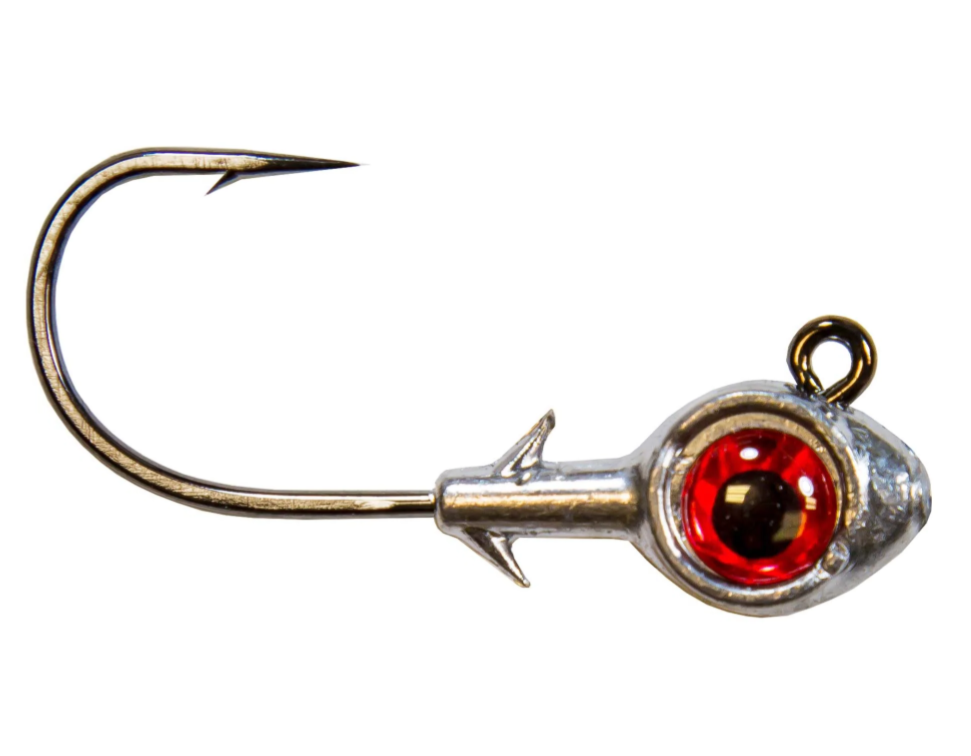 Z-Man Trout Eye Jigheads 1/8 oz 3pk Red