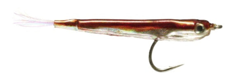 Rainy's Bronze/Pearl Chummy Minnow Size 01 Saltwater Fly