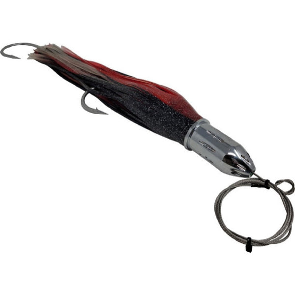 Seaworx Trolling Lure Jetted Big Head Black/Red Weight: 17oz. Color: Black/Red Hookset: 12/0