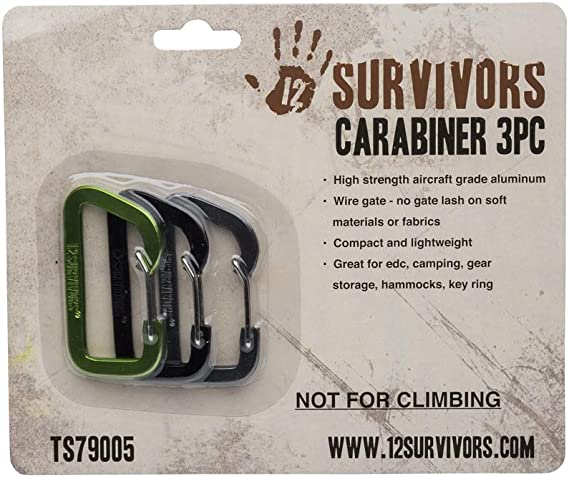 12 Survivors Carabiner 3pc TS79005